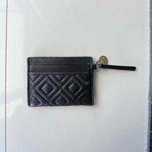 Tory Burch Black Quilted Card Holder